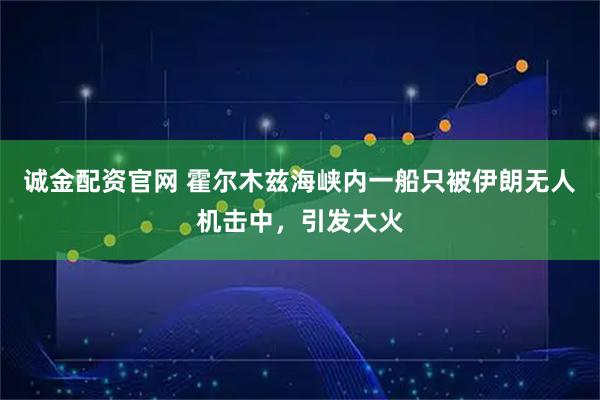 诚金配资官网 霍尔木兹海峡内一船只被伊朗无人机击中，引发大火